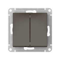 ATN000651S - ATLASDESIGN 2-клавишный ВЫКЛЮЧАТЕЛЬ, сх.5, 10АХ, мех., быстрозажим. клем., МОККО, Systeme Electric