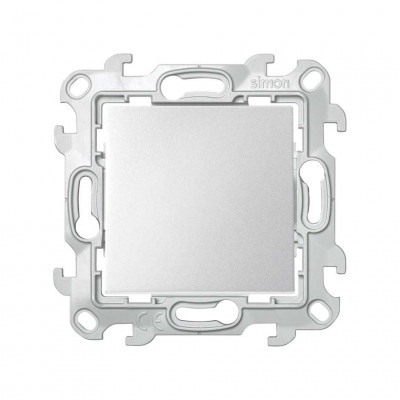 Simon Переключатель (проходной) 10AX 250В~ цвета алюминий S24 Harmonie, 2450201-033