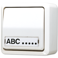 Выключатель 10 AX 250 V ~ для накладного монтажа, с полем для надписи; белый, 606ANAWW