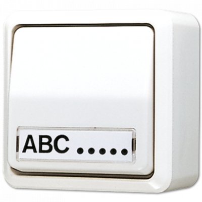 Выключатель 10 AX 250 V ~ для накладного монтажа, с полем для надписи; белый, 606ANAWW