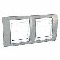 UnicaCh Рамка 2-ная горизонт., серый/бел.
