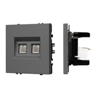 054315 - Механизм сдвоенной компьютерной розетки SCT-NOBE-MPC2-SFPL-GR (RJ-45, CAT6) (Arlight, -)