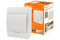 Бокс ЩРН-П-6модулей с белой крышкой, навесной, пластик IP41 TDM Electric, SQ0903-0002