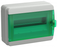 TEKFOR Корпус пласт. КМПн-12 IP65 зелен. прозр. дверь IEK, TF5-KP72-N-12-65-K03-K06