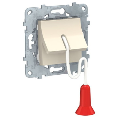 выключатель со шнуром 1 м, без фиксации, сх. 1, бежевый