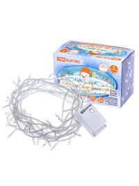 Гирлянда светодиодная СГ50Б5, белая, 5м, 8 режимов, 250 В, TDM Electric, SQ0361-0038