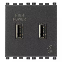 Vimar Зарядное устройство с разъемом USB 5V 2,1A, серое, 19295 Vimar Зарядное устройство с разъемом USB 5V 2,1A, серое, 19295