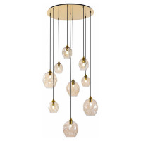 ST LUCE SL1188.303.09 Люстра подвесная ST-Luce Латунь/Коньячный E14/E27 5+4*40W