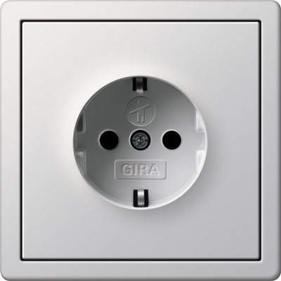 Gira Розетка 2к+з, глянцевый белый, серия F100