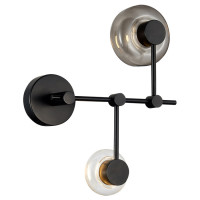 ST LUCE SL6005.401.02 Светильник настенный ST-Luce Черный/Дымчатый, Прозрачный LED 2*3W 3000K