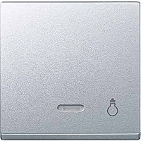 SМ Клавиша 1-ная с линзой и символом "Свет" , алюм.