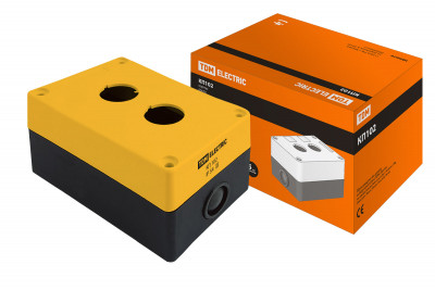 Корпус КП102 для кнопок 2места желтый TDM Electric, SQ0705-0007