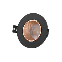 Denkirs DK3061-BBR Встраиваемый светильник, IP 20, 10 Вт, GU5.3, LED, черный/бронзовый, пластик