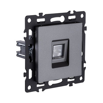 Розетка Ethernet RJ45 Cat.5, серый Kollinger Asthetik AS-017GY