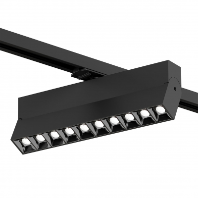 Denkirs DK6646-BK Поворотный однофазный трековый светильник EDDER со светодиодом L271mm 220V 20W 30° 4000K IP20 черный алюминий