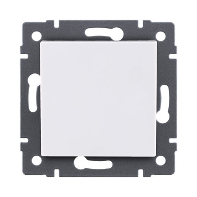 Выключатель 1-клавишный 10А/250В, белый Kollinger REA-S-001WH для Aspekt, Eleganz, Reflex