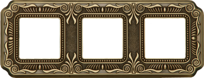 FD01363PB Fede Firenze Рамка 3-ная, Bright Patina