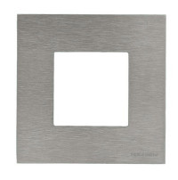 Abb NIE Рамка 1-постовая, 2-модульная, серия Zenit, натуральная сталь, 2CLA227100N4001, N2271 OX