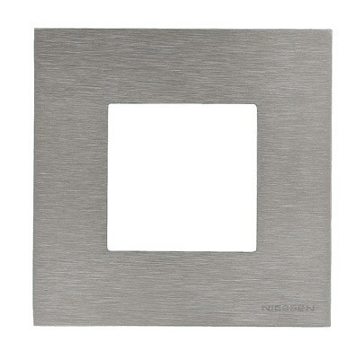 Abb NIE Рамка 1-постовая, 2-модульная, серия Zenit, натуральная сталь, 2CLA227100N4001, N2271 OX