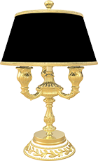 FD1124TOP Fede PORTOFINO Светильник настольный с абажуром, Gold White Patina