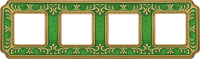 FD01354VEEN Fede Siena Smalto Italiano Рамка 4-ная, Emerald Green