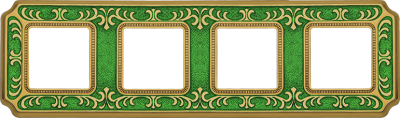 FD01354VEEN Fede Siena Smalto Italiano Рамка 4-ная, Emerald Green