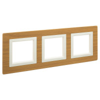 4400846 - ДКС Рамка из натурального дерева, "Avanti", беленый дуб, 3 поста
