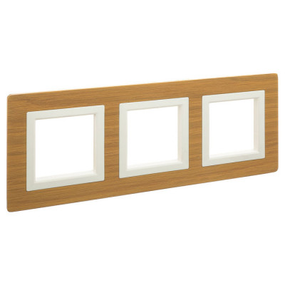 4400846 - ДКС Рамка из натурального дерева, "Avanti", беленый дуб, 3 поста