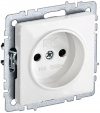 BRITE Роз. без з/к/ш 10А РС10-1-0-БрБ бел. IEK, BR-R10-10-K01