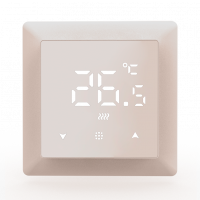 Donel Термостат с датчиком пола, программируемый, 16 A, 55*55 мм., дымчатое стекло, серия DTEF, DTEF16CS