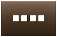 Vimar Накладка плоская, 4 модуля на 4 кнопки, Flat, брошированная темная бронза, 22684.4.12