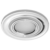 Светильник потолочный встраиваемый со светодиодной подсветкой 15LED*2835 SMD 4000K, MR16 50W G5.3,  хром, CD600 с драйвером в комплекте, Feron 29709