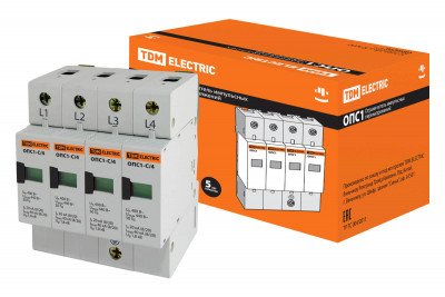 Разрядник ОПС1-C 4Р In=20kA Un=400B Im=40kA TDM Electric, SQ0201-0008