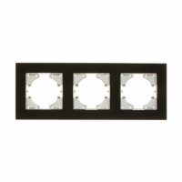 С1130-031 GUSI UGRA РАМКА 3-местная, стекло, цвет чёрный., С1130-031