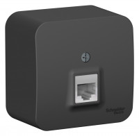 BLANCA О/У РОЗЕТКА телефонная RJ11 изолирующая пластина,АНТРАЦИТ