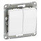 GLOSSA 2-клавишный ВЫКЛЮЧАТЕЛЬ, сх.5, 10АХ, механизм, БЕЛЫЙ