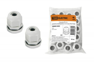 Сальник PG 16 диаметр проводника 10-14 мм IP54 TDM Electric, SQ0805-0004