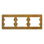 Glossa Рамка 3-ная, горизонтальная, дерево дуб