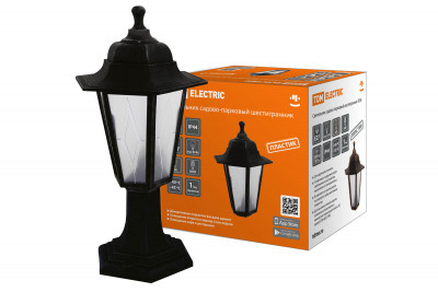 Светильник садово-парковый НТУ 06-60-001 шестигр., стойка, пластик, расс.пластик, черный TDM Electric, SQ0330-0762