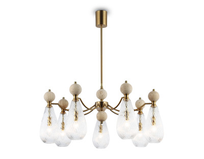Потолочный светильник с травертином E14*7, AMBRELLA LIGHT, LH53287
