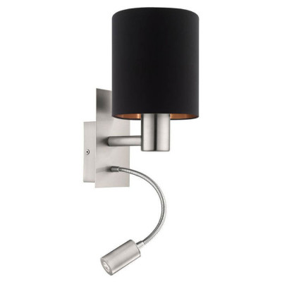 96483 Бра PASTERI cо светод. подсветкой для чтения, 1х40W (E27), 1х3,5W (LED), L150, H380, A195, ста