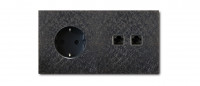 Basalte Розетки 2к+з + RJ45, deseo collection, цвет  fer forge gunmetal