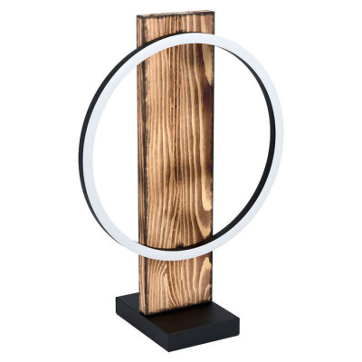 99457 Светод. наст. лампа BOYAL, 1х12W(LED), L300, H425, сталь, дерево, черный, коричн. состарен./пл