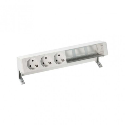 Simon 400 Белый Настольный розеточный блок, 3x2P+E, 3 пустых модуля, 42603000-130