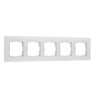 Werkel W0053101/ Рамка на 5 постов Senso (белый, стекло soft-touch), a069968