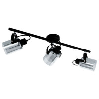 99054 Спот BERREGAS, 3x40W(E27), сталь, черный, хром/стекло с напылением, черный прозрачный