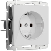 Werkel W1171141/ Розетка с заземлением и шторками (белый акрил), a064012