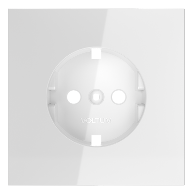 Накладка для розетки с заземлением, S70 (белый глянцевый), VLS000601