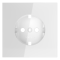 Накладка для розетки с заземлением, S70 (белый глянцевый), VLS000601