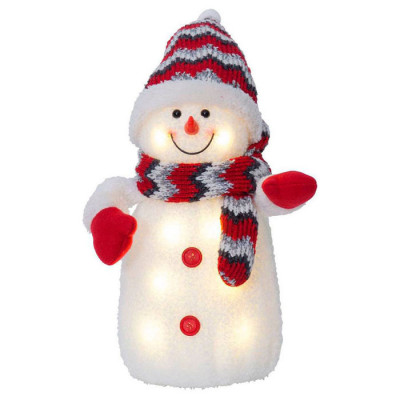 991-52 Светильник JOYLIGHT, 8X0,06W (LED), 4,5V, 20х38 см, пластик, белый, текстиль, красный, серый,